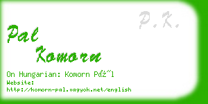 pal komorn business card